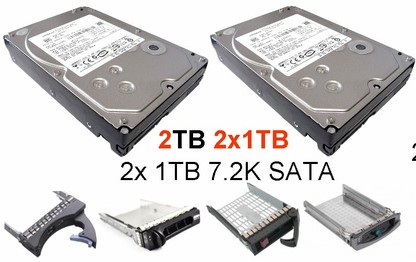 2TB 2x1TB 7,2K 32M LFF 3,5" SATA Kit