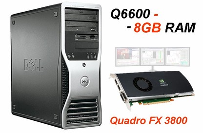 DELL Precision 390 Workstation Q6600/8GB - FX3800 2xDP