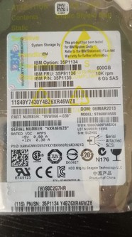 IBM 600GB 6G 10K SAS 2.5" HDD - IBM 35P1134