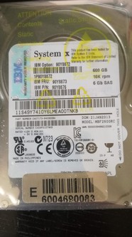 IBM 600GB 6G 10K SAS 2.5" HDD - IBM 90Y8873