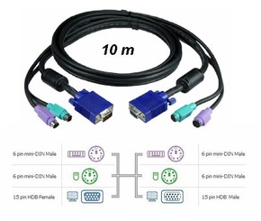 KVM 2xPS2 M/M, VGA F/M - (10M)