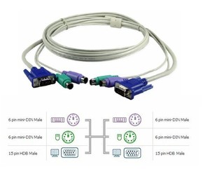 KVM 2xPS2 M/M, VGA M/M - (3,7M)