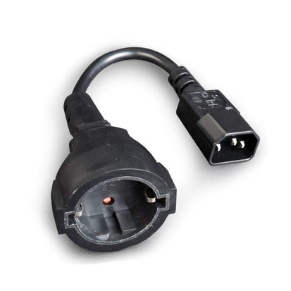 UPS, PDU Schuko adaptér 20cm C14 na Schuko samica