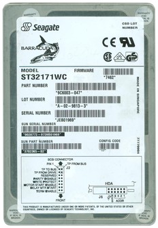 2,1GB - 7.2K 80pin. U160 SCSI - SUN 3702365-02