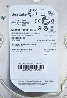SYM-306-1198-00 Symantec 1TB 7.2K 6G SAS HDD